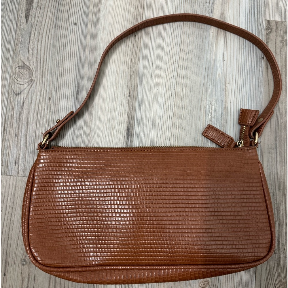 Crocodile print shoulder bag
